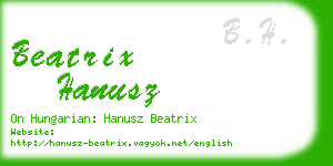 beatrix hanusz business card